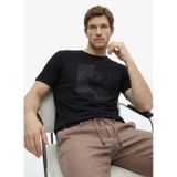 Fabrika Bisiklet Yaka Baskılı T-Shirt, XL, 5003329380, Siyah, Erkek