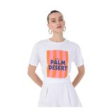 Fabrika Bisiklet Yaka Baskılı T-Shirt, XS, 5003224330, Beyaz, Kadın