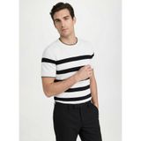 Fabrika Bisiklet Yaka Çizgili Kazak, 2XL, 5003326493, Beyaz, Erkek