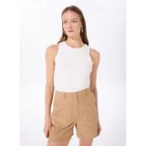 Fabrika Bisiklet Yaka Crop Atlet K-BERN, XS, TYCCEAE5571A00CE00, Beyaz, Kadın