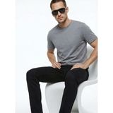 Fabrika Bisiklet Yaka Düz Antrasit Melanj Erkek T-Shirt F4SM-TST 2847 - 2XL
