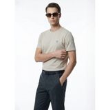Fabrika Bisiklet Yaka Düz Bej Erkek T-Shirt F6SM-TST 2132