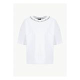Fabrika Bisiklet Yaka Düz Beyaz Kadın T-Shirt F6SL-TST0133