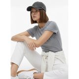 Fabrika Bisiklet Yaka Düz Gri Melanj T-Shirt, L, 5003336225, Gri Melanj, Kadın