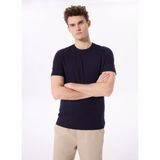 Fabrika Bisiklet Yaka Düz Lacivert Erkek T-Shirt F5SM-TST 2778 - XL