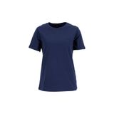 Fabrika Bisiklet Yaka Düz Lacivert Kadın T-Shirt TENGIZ-Y