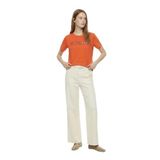 Fabrika Bisiklet Yaka Düz Nar Çiçeği T-Shirt, S, 5003327816, Nar Çiçeği, Kadın