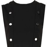 Fabrika Bisiklet Yaka Düz Siyah Kadın Atlet F4WL-TST0450 - XS