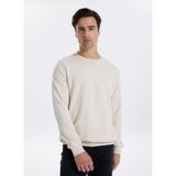 Fabrika Bisiklet Yaka Düz Sweatshırt JOSEYY, S, 5003246323, Ekru, erkek