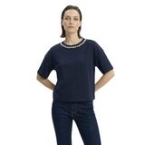 Fabrika Bisiklet Yaka Düz T-Shirt, M, 5003327724, Lacivert, Kadın