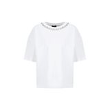 Fabrika Bisiklet Yaka Düz T-Shirt, S, 5003327723, Beyaz, Kadın