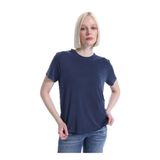 Fabrika Bisiklet Yaka Düz T-Shirt, XL, 5003328034, Lacivert, Kadın