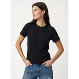 Fabrika Bisiklet Yaka Düz T-Shirt, XS, 5003327938, Siyah, Kadın