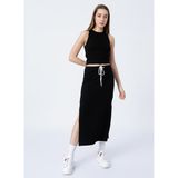 Fabrika Bisiklet Yaka Fitilli Siyah Kadın Atlet K-BERN - XS