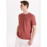 Fabrika Bisiklet Yaka Jakarlı Kazak, 2XL, 5003329471, Kahverengi, Erkek