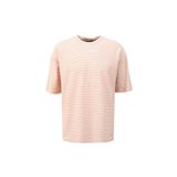 Fabrika Bisiklet Yaka Loose Fit Çizgili T-Shirt, L, F4SM-TST 036, Turuncu, Erkek