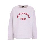 Fabrika Bisiklet Yaka Nakışlı Açık Gri Melanj Sweatshırt, M, 5003273277, Açık Gri Melanj, kadın