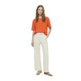 Fabrika Bisiklet Yaka Nakışlı Nar Çiçeği T-Shirt, S, 5003327807, Nar Çiçeği, Kadın