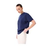 Fabrika Bisiklet Yaka Nakışlı T-Shirt, S, 5003224176, Lacivert, Kadın