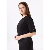Fabrika Bisiklet Yaka Oversize T-Shirt, XS, DANTITA, Siyah, Kadın