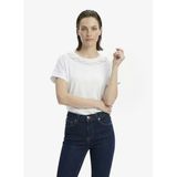 Fabrika Bisiklet Yaka Payetli Kırık Beyaz T-Shirt, M, 5003327793, Kırık Beyaz, Kadın