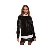 Fabrika Bisiklet Yaka Payetli Sweatshırt, XS, 5003031177, Siyah, kadın