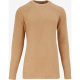Fabrika Bisiklet Yaka Relaxed Düz Deve Tüyü Erkek Kazak F4WM-KZK 2598 - 2XL