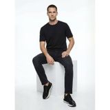 Fabrika Bisiklet Yaka Relaxed T-Shirt, L, F4SM-TST 2847, Siyah, Erkek