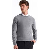 Fabrika Bisiklet Yaka Slim Fit Düz Gri Erkek Kazak F5WM-KZK 2318 - XL