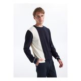 Fabrika Bisiklet Yaka Slim Fit Düz Lacivert Erkek Kazak F5WM-KZK 2269