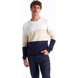 Fabrika Bisiklet Yaka Slim Fit Düz Lacivert Erkek Kazak F5WM-KZK 2272