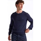 Fabrika Bisiklet Yaka Slim Fit Düz Lacivert Erkek Kazak F5WM-KZK 2318 - XL
