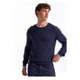 Fabrika Bisiklet Yaka Slim Fit Düz Lacivert Erkek Kazak F5WM-KZK 2318