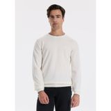 Fabrika Bisiklet Yaka Slim Fit Kazak, XL, 5003275526, Ekru, Erkek