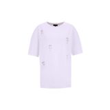 Fabrika Bisiklet Yaka Taşlı T-Shirt, S, 5003273382, Beyaz, Kadın