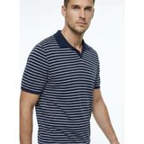 Fabrika Çizgili Lacivert Erkek Polo T-Shirt cm Sergın N - 2XL