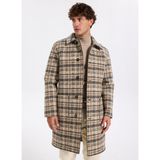 Fabrika Çok Renkli Erkek Palto Polyester Gömlek Yaka Relaxed Fit 48 Beden F5WM-PLT 2563