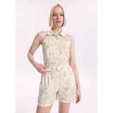 Fabrika Çok Renkli Regular Fit Desenli Tulum F6SL-, 42, TLM0043, Çok Renkli, Kadın