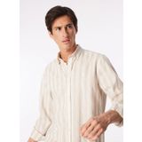 Fabrika Comfort Açık Kahve Erkek Alttan Britli Regular Fit Çizgili Gömlek FC4SM-GML 0765