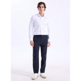 FABRIKA COMFORT Bağlamalı Bel Normal Paça Chino Pantolon, 48, 5003226658, Lacivert, Erkek