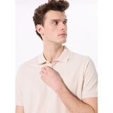 Fabrika Comfort Bej Erkek Basic %100 Pamuk Polo T-Shirt cm Nobro K Ceplı