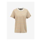 FABRIKA COMFORT Beyaz - Bej Kadın Bisiklet Yaka Basic T-Shirt FC4SL-TST0536
