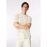 Fabrika Comfort Bisiklet Yaka Çizgili Deve Tüyü Erkek T-Shirt FC4SM-TST 0893 - XL