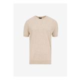 Fabrika Comfort Bisiklet Yaka Regular Fit Jakarlı Bej Erkek Kazak FC5SM-KZK 2764