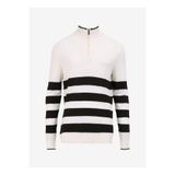 FABRIKA COMFORT Çizgili Bato Yaka Kazak, 2XL, 5003154852, Ekru, Erkek