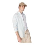 FABRIKA COMFORT Düğmeli Basic Gömlek, L, FC4SM-GML 0762, Mavi, Erkek
