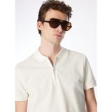 Fabrika Comfort Düz Kırık Beyaz Erkek Polo T-Shirt Fc4Sm-Tst 0705 - 2XL