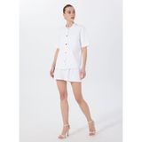 FABRIKA COMFORT Gömlek Yaka Düz Kırık Beyaz Bluz, L, 5003224095, Kırık Beyaz, Kadın