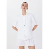 FABRIKA COMFORT Gömlek Yaka Düz Kırık Beyaz Bluz, S, 5003224095, Kırık Beyaz, Kadın
