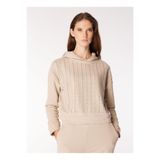 FABRIKA COMFORT Kapüşonlu Rahat Kalıp Taşlı Sweatshirt, L, 5003154700, Bej, Kadın